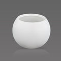 White ball plastic planter