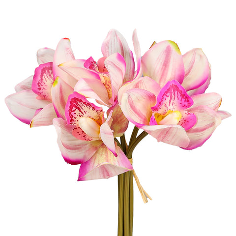 Real Touch Fake Cymbidium Flower Bunch