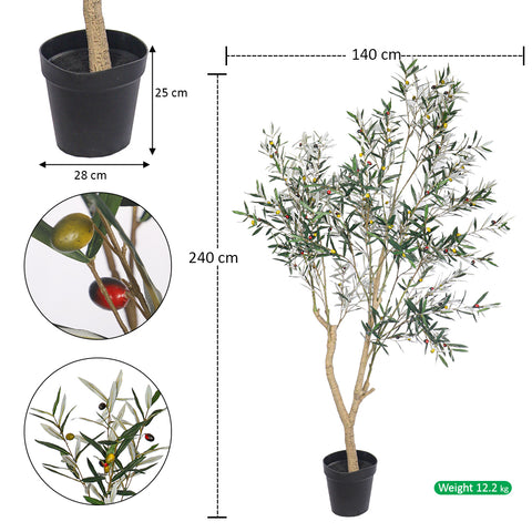 240cm Tall Artificial Olive Plant