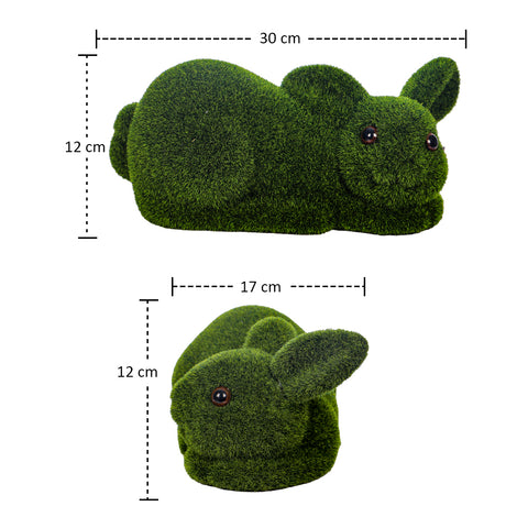 Mossy Artificial  Sitting Rabbit