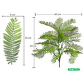 Realistic nearly natural fern bunch