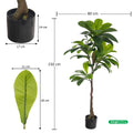 Faux loquat tree with realistic fruit and leaves