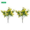 Decorative artificial flower and leaf bunch