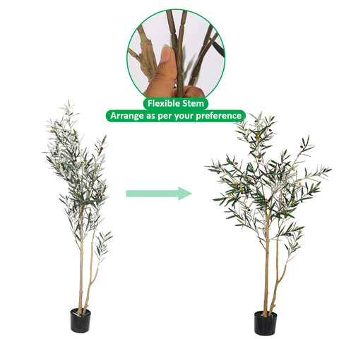 Decorative olive plant 180cm for indoor spaces