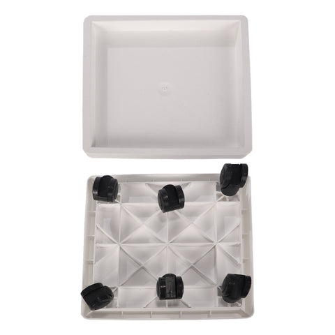 Durable square plastic plant caddy