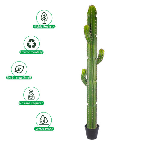 Decorative artificial finger cactus plant for easy maintenance