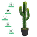 Decorative artificial finger cactus plant for indoor spaces