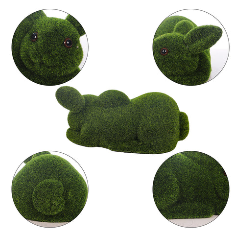 Mossy Artificial  Sitting Rabbit