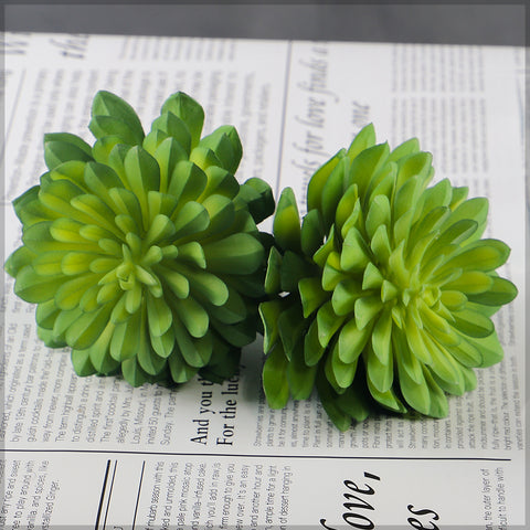 Artificial Flower Head with realistic succulent flowers