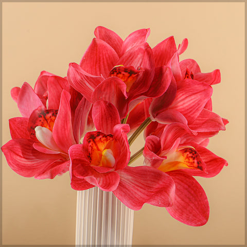 Real Touch Fake Cymbidium Flower Bunch