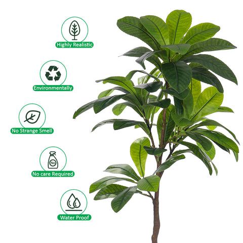 Lifelike faux loquat plant for contemporary styling