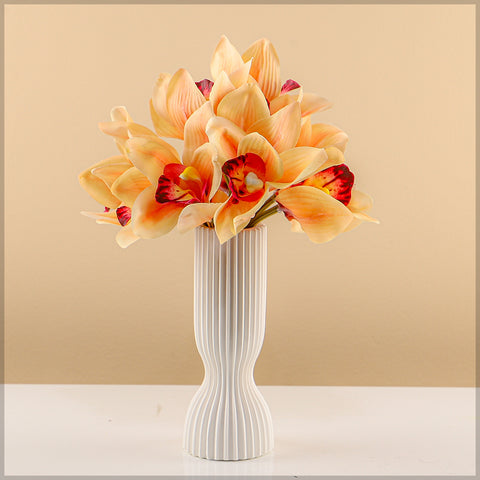 Real Touch Fake Cymbidium Flower Bunch