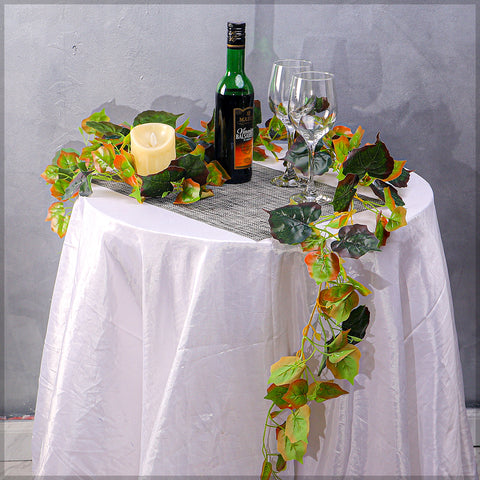 Artificial grape leaves garland