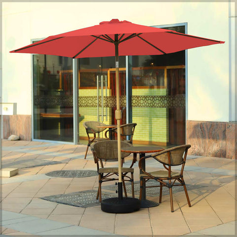 Durable tilting parasol for outdoor sun protection and stability