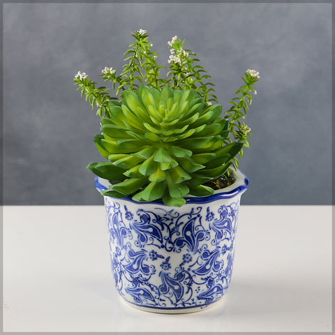 Faux Succulent Flower Head for stylish centerpieces