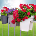 Modern balcony railing flower pots