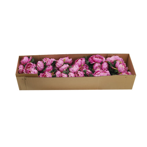 7 Heads Artificial Purple Silk Peony Flowers