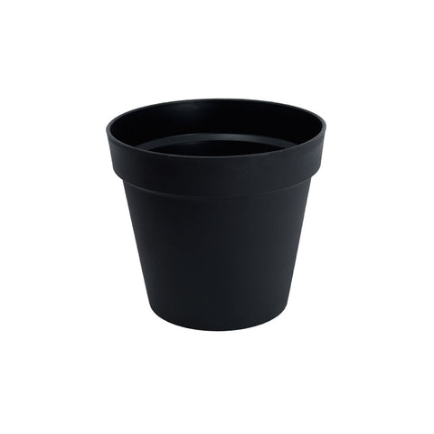 Modern black plastic planters pot