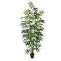 Tall fake tropical plants adding elegance to an entryway or hallway