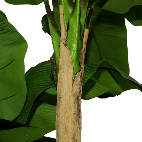 Lifelike potted artificial banana plant for indoor spaces