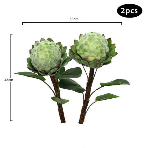 Artificial Mini Protea Flower Green