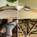 Lighted patio umbrella with integrated LED lights