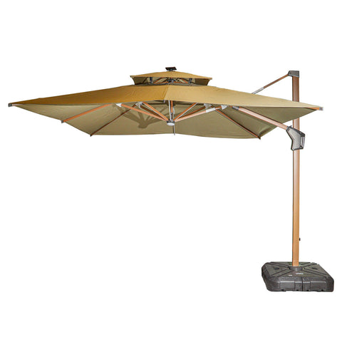 Umbrella with light for evening garden use