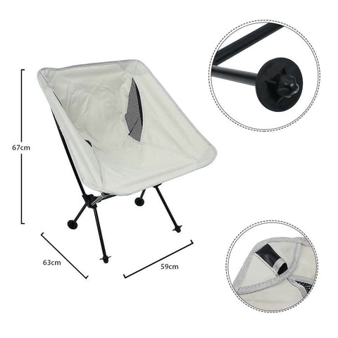 Comfortable moon chair for relaxation during camping