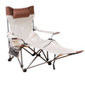 King camping chair with high-back support for comfort