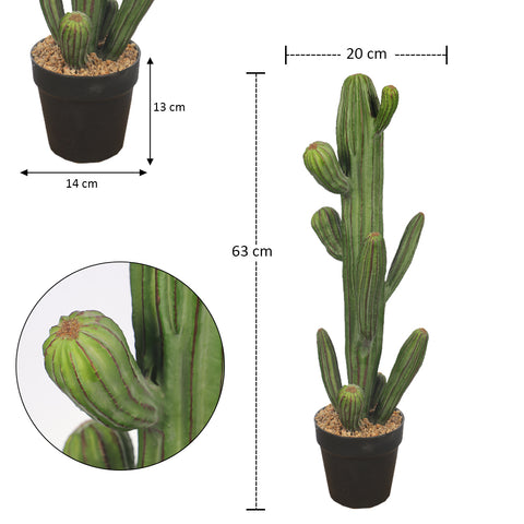 Artificial potted small saguaro cactus