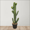 Realistic small saguaro cactus in pot