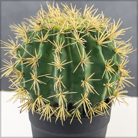 Realistic artificial barrel cactus plant