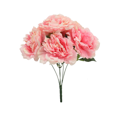 5 Head Artificial Silk Peony Flowers