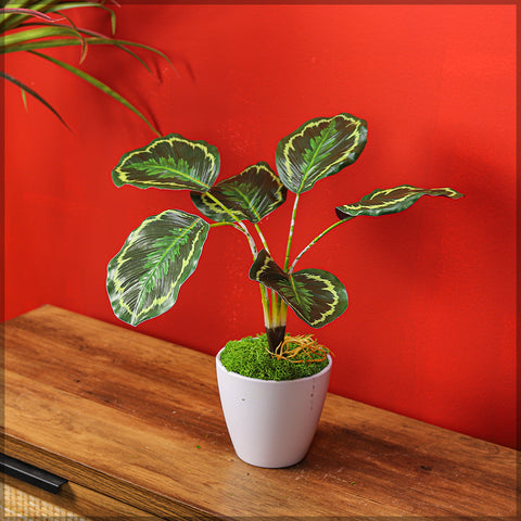 Decorative artificial plant leaves for home and office decor