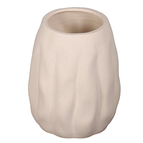 Modish cream color ceramic vase for modern decor