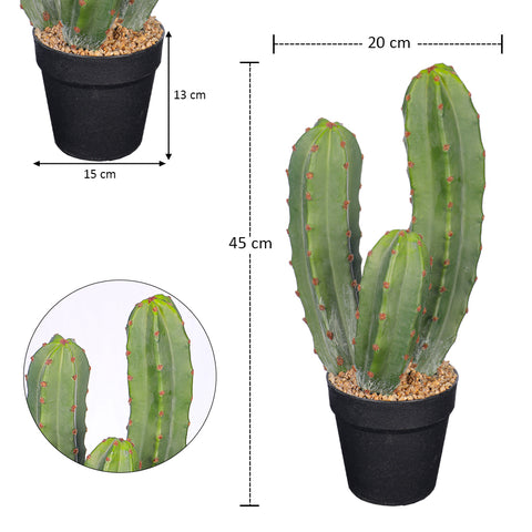 Mini plastic cactus for home decor