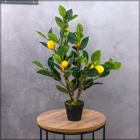 Artificial lemon plant with fruits 60cm high