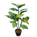 Dieffenbachia fake plant with lush, green leaves for home decor