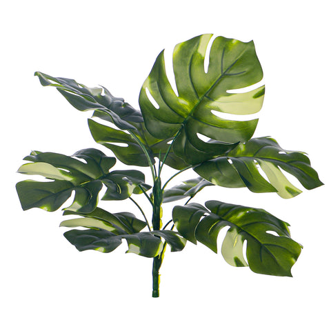 Realistic artificial monstera leaves bunch for tropical home decor