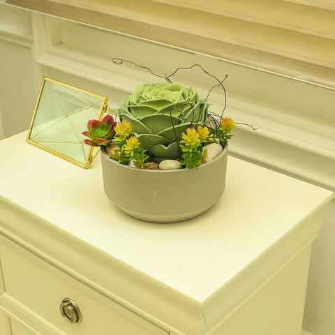 Artificial Potted Succulent Plant Green