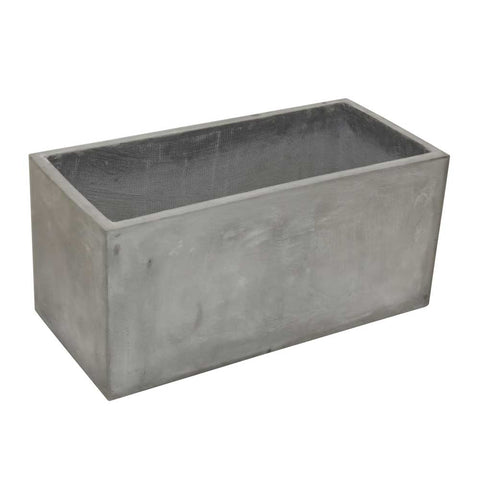 Concrete long trough planter box