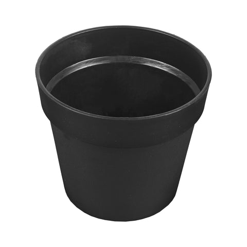 Modern black plastic pots