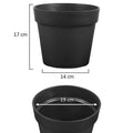 Black plastic pots