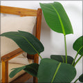 Artificial banana plant for decoration placed in a stylish bedroom