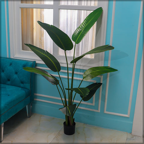 Artificial Banana Plant 130cm High in a modern living room