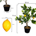 Decorative fake lemon bonsai for modern interiors