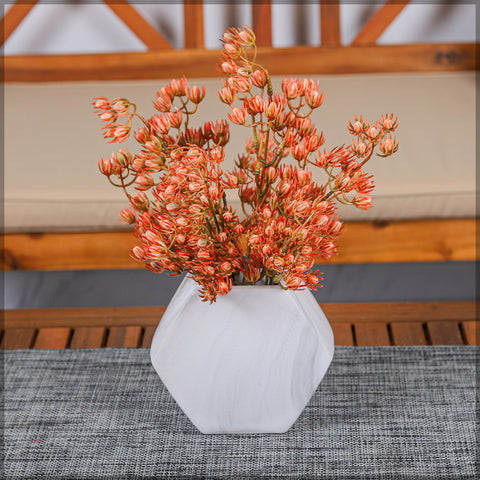 Realistic artificial outdoor shrubs in pots