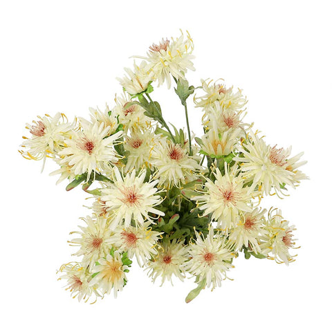 Set of Artificial Silk Daisy Flowers White