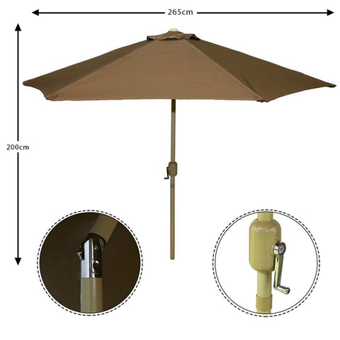 Waterproof outdoor sun umbrella for shade