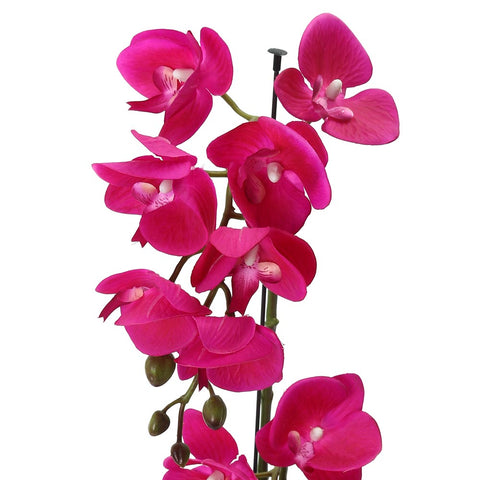 Fake Potted Orchid Flower With 2 Stem